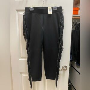 Torrid Side Fringe Black Leggings. New with tags.